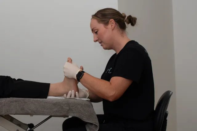 Diabetic foot care at Gladesville Healthcare with female podiatrist