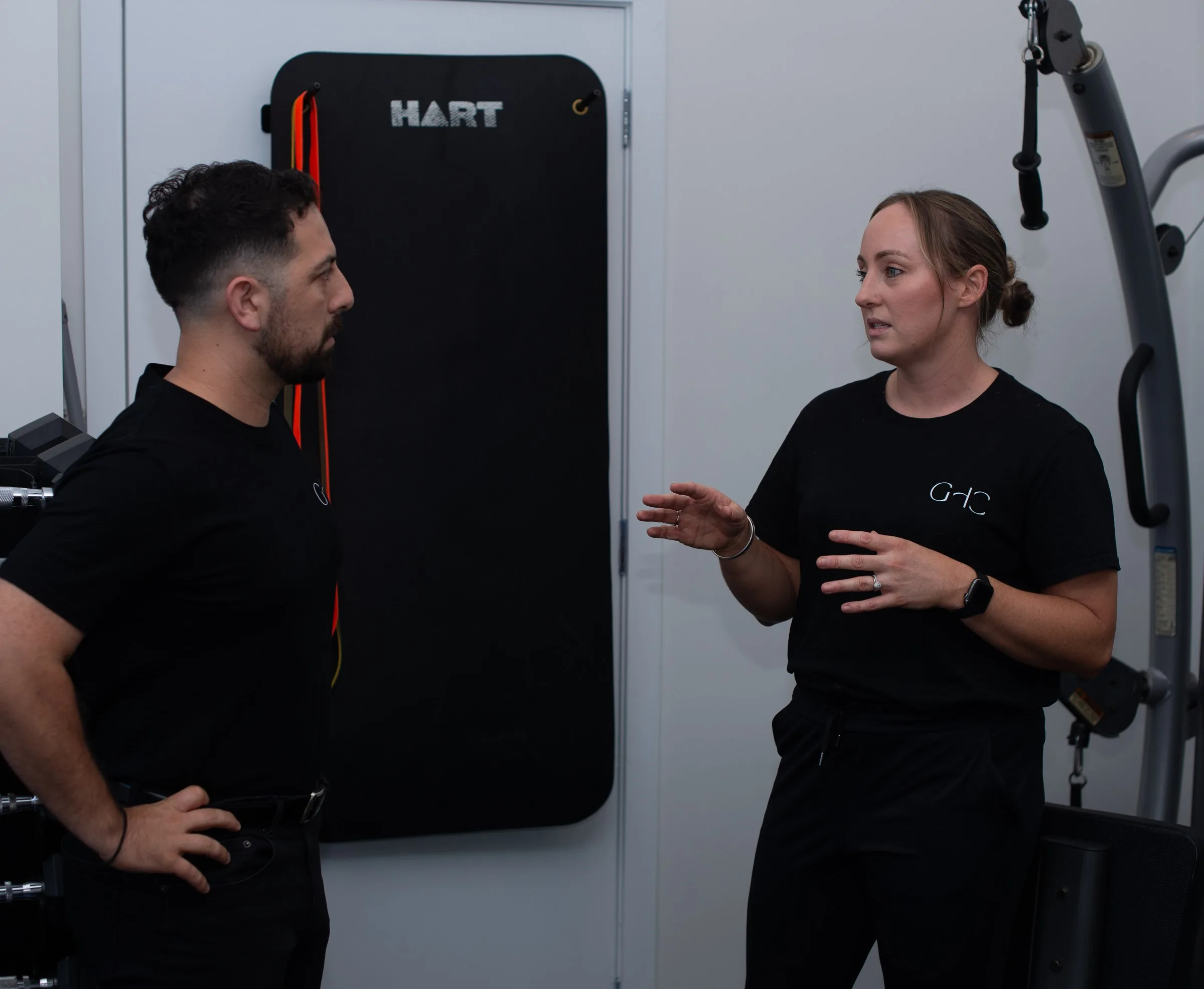 Client working through a supervised exercise program